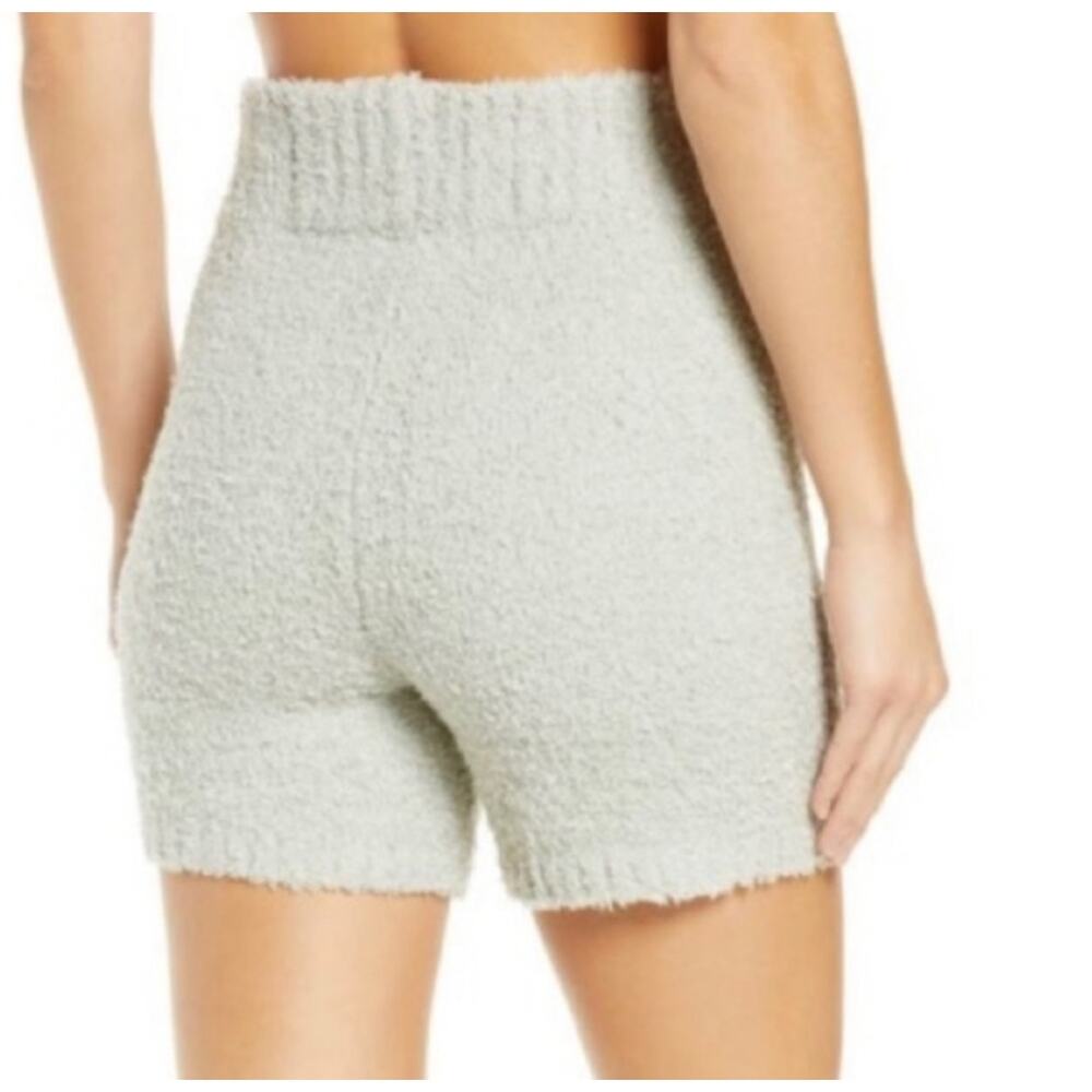 SKIMS High-Waist Cozy Bouclé Shorts in Light Gray